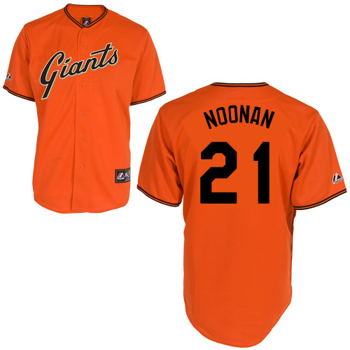 Nick Noonan #21 mlb Jersey-San Francisco Giants Women's Authentic Orange Baseball Jersey